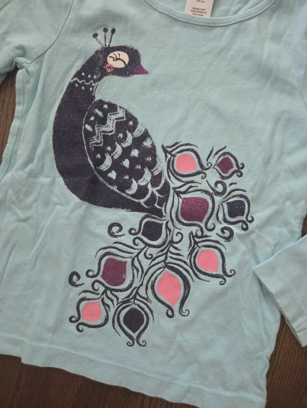 Gymboree Outlet Girls 5 Blue Peacock Tee